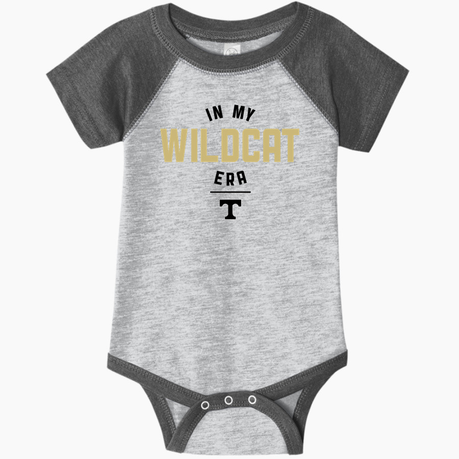 Trumann Wildcats <span class="pdp-name-mascot">Trumann School District Wildcats</span> Rabbit Skins Infant Baseball Fine Jersey Onesie
