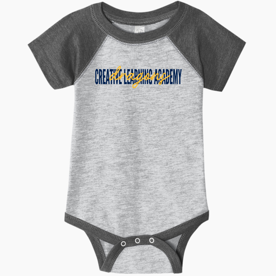 Creative Learning Dragons <span class="pdp-name-mascot">Creative Learning Dragons</span> Rabbit Skins Infant Baseball Fine Jersey Onesie