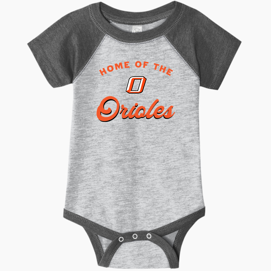 Osseo Orioles <span class="pdp-name-mascot">Osseo Orioles</span> Rabbit Skins Infant Baseball Fine Jersey Onesie