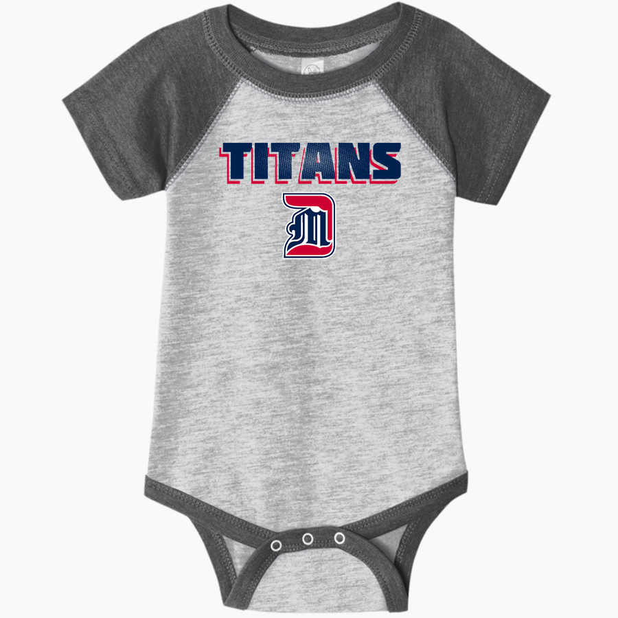 Detroit Mercy Titans Sideline Store <span class="pdp-name-mascot">UDM Titans</span> Rabbit Skins Infant Baseball Fine Jersey Onesie