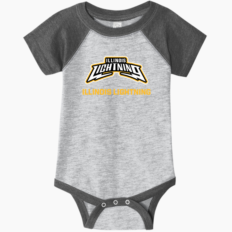ILLINOIS LIGHTNING SOFTBALL <span class="pdp-name-mascot">ILLINOIS LIGHTNING</span> Rabbit Skins Infant Baseball Fine Jersey Onesie