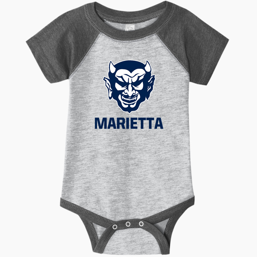 Marietta Blue Devils <span class="pdp-name-mascot">Marietta Blue Devils</span> Rabbit Skins Infant Baseball Fine Jersey Onesie