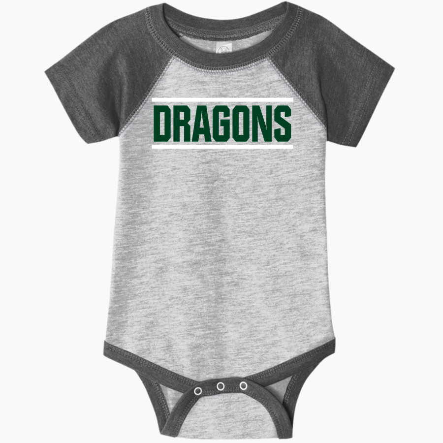 Drew Dragons <span class="pdp-name-mascot">Drew School Dragons</span> Rabbit Skins Infant Baseball Fine Jersey Onesie