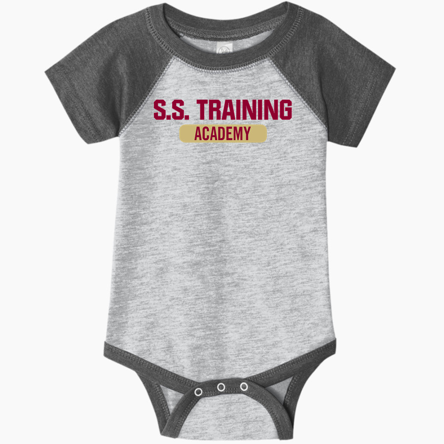 S.S. Training Academy Online Apparel Store <span class="pdp-name-mascot">Sport Science Training Academy</span> Rabbit Skins Infant Baseball Fine Jersey Onesie