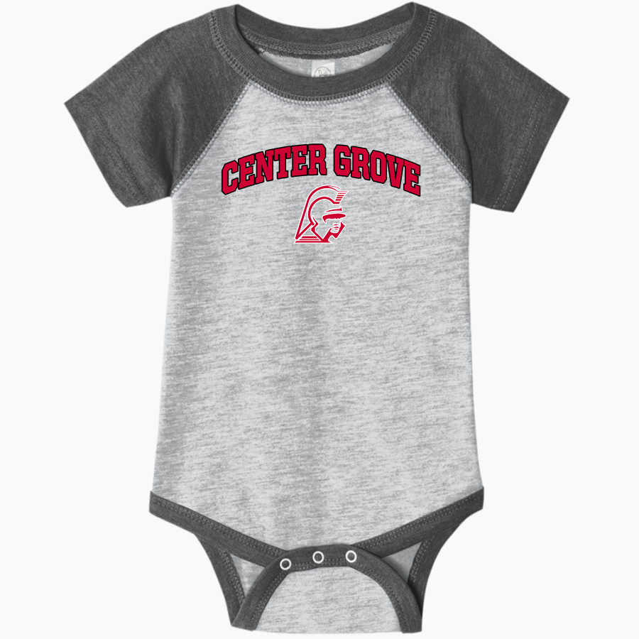 Center Grove Trojans <span class="pdp-name-mascot">Center Grove Trojans</span> Rabbit Skins Infant Baseball Fine Jersey Onesie