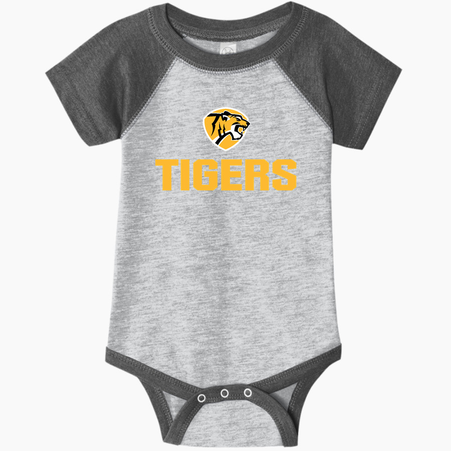 Computech Tigers <span class="pdp-name-mascot">Computech Middle School Tigers</span> Rabbit Skins Infant Baseball Fine Jersey Onesie