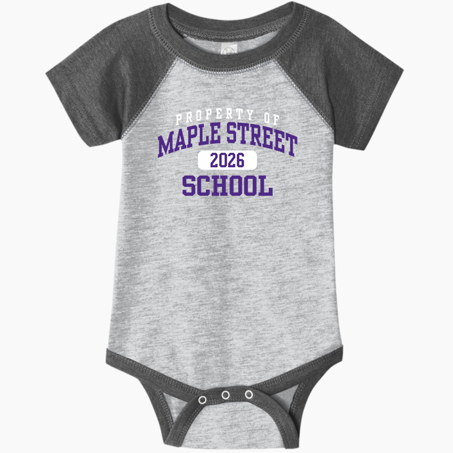 Maple Street School Moose <span class="pdp-name-mascot">Maple Street School Moose</span> Rabbit Skins Infant Baseball Fine Jersey Onesie