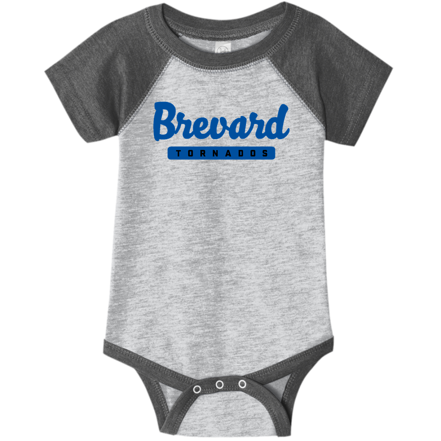 Brevard College Tornados Online Store <span class="pdp-name-mascot">Brevard Tornados</span> Rabbit Skins Infant Baseball Fine Jersey Onesie