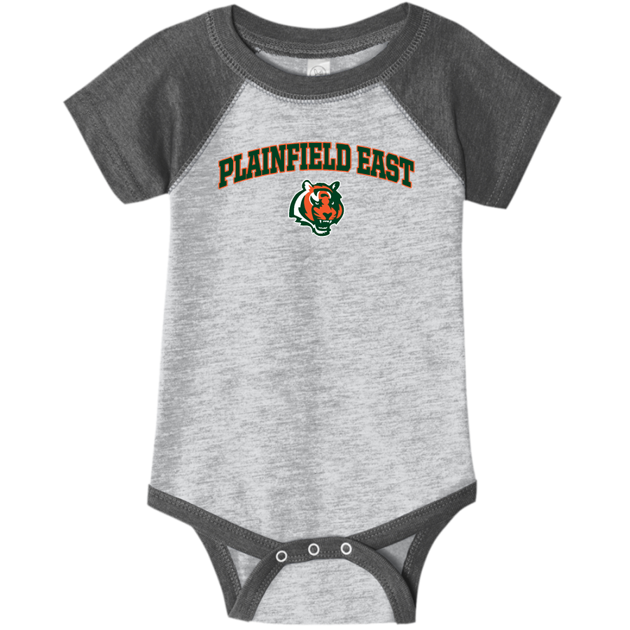 Plainfield East Bengals <span class="pdp-name-mascot">Plainfield East</span> Rabbit Skins Infant Baseball Fine Jersey Onesie