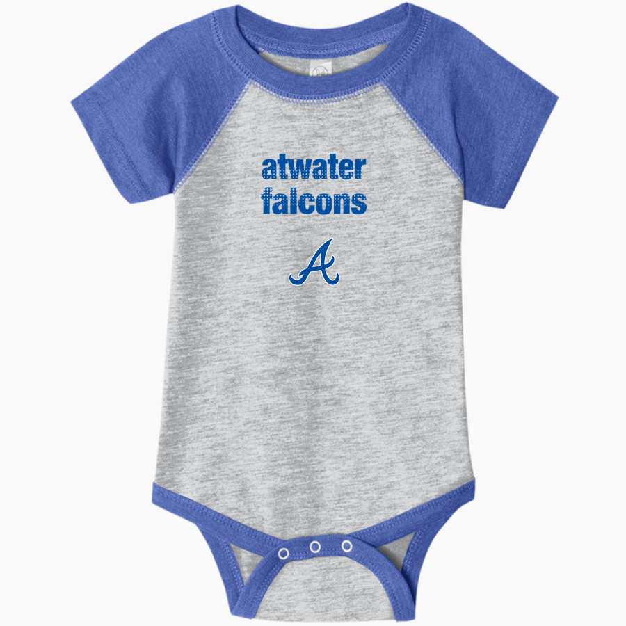 ATWATER HIGH SCHOOL FALCONS Rabbit Skins Infant Baseball Fine Jersey Onesie