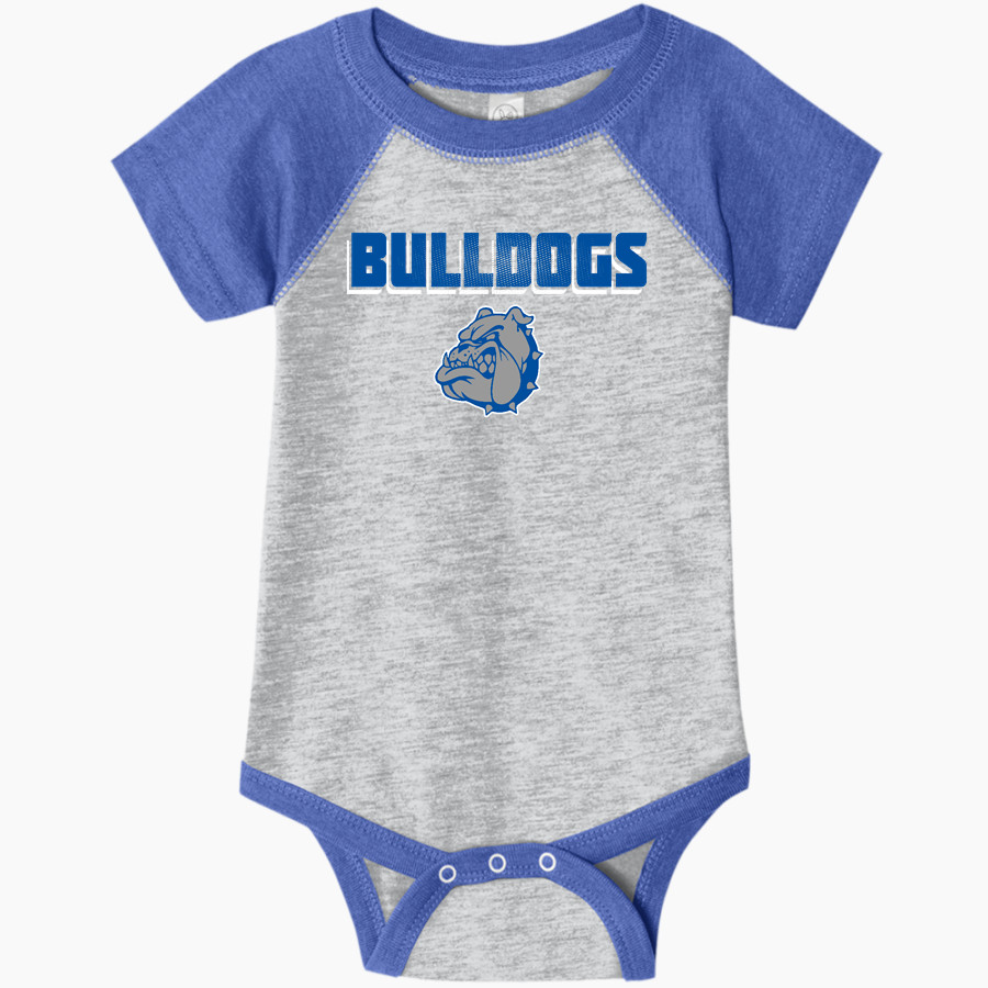 DURAND HIGH SCHOOL BULLDOGS <span class="pdp-name-mascot">DURAND BULLDOGS</span> Rabbit Skins Infant Baseball Fine Jersey Onesie