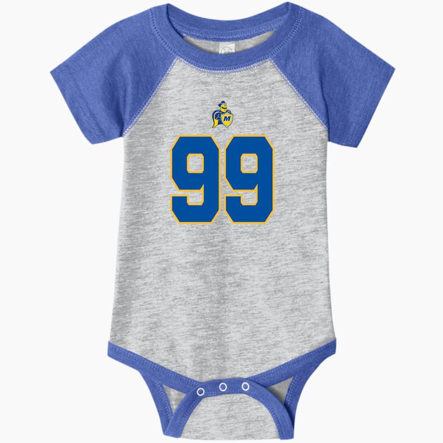 Madonna Crusaders Rabbit Skins Infant Baseball Fine Jersey Onesie