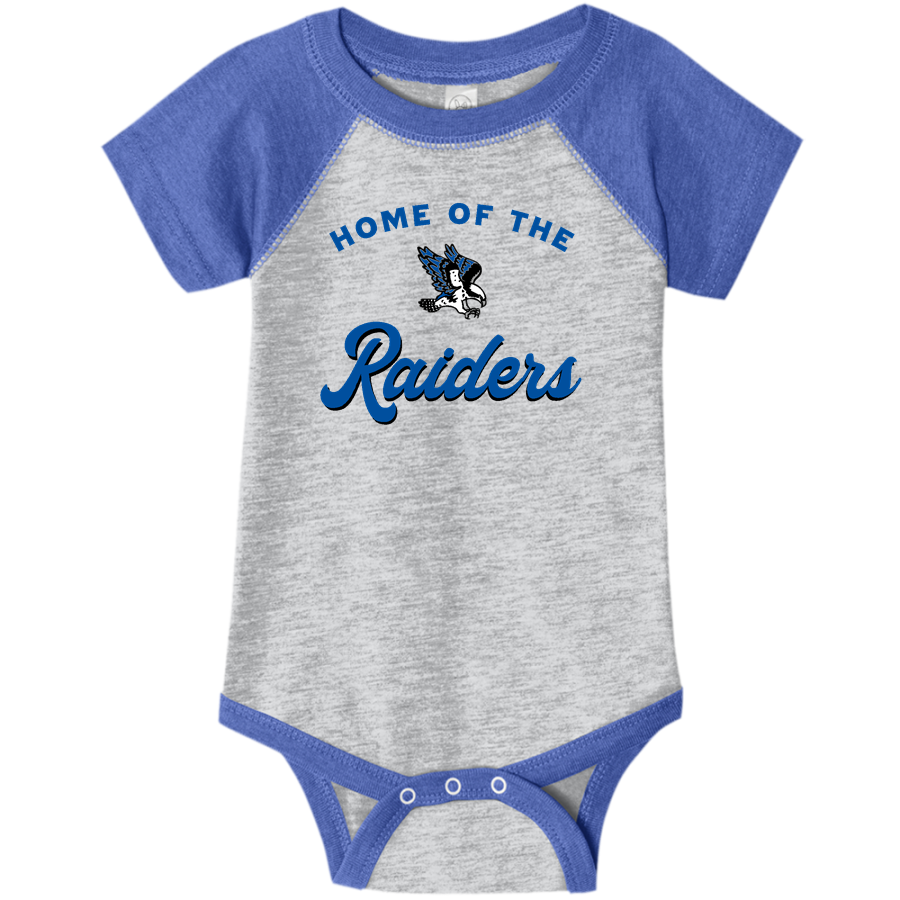 LEONARDTOWN HIGH SCHOOL RAIDERS <span class="pdp-name-mascot">LEONARDTOWN RAIDERS</span> Rabbit Skins Infant Baseball Fine Jersey Onesie