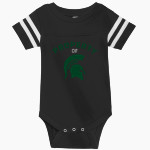 Michigan State University Spartans <span class="pdp-name-mascot">Michigan State University Spartans</span> Rabbit Skins Infant Football Fine Jersey Onesie Front Thumbnail