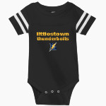 LITTLESTOWN HIGH SCHOOL THUNDERBOLTS Rabbit Skins Infant Football Fine Jersey Onesie Front Thumbnail