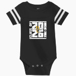 Bourgade Catholic Golden Eagles <span class="pdp-name-mascot">Bourgade Catholic Golden Eagles</span> Rabbit Skins Infant Football Fine Jersey Onesie Front Thumbnail