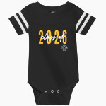 DETROIT COUNTRY DAY SCHOOL YELLOWJACKETS <span class="pdp-name-mascot">DETROIT YELLOWJACKETS</span> Rabbit Skins Infant Football Fine Jersey Onesie Front Thumbnail