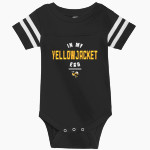 KINGSTON HIGH SCHOOL YELLOWJACKETS <span class="pdp-name-mascot">KINGSTON YELLOWJACKETS</span> Rabbit Skins Infant Football Fine Jersey Onesie Front Thumbnail