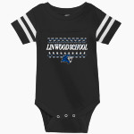 Linwood School Lions Rabbit Skins Infant Football Fine Jersey Onesie Front Thumbnail