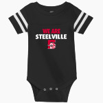 STEELVILLE HIGH SCHOOL CARDINALS <span class="pdp-name-mascot">STEELVILLE CARDINALS</span> Rabbit Skins Infant Football Fine Jersey Onesie Front Thumbnail