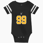 HIGHLAND HIGH SCHOOL HUSKIES Rabbit Skins Infant Football Fine Jersey Onesie Front Thumbnail