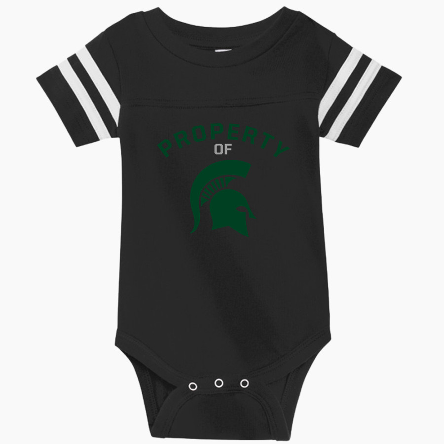 Michigan State University Spartans <span class="pdp-name-mascot">Michigan State University Spartans</span> Rabbit Skins Infant Football Fine Jersey Onesie