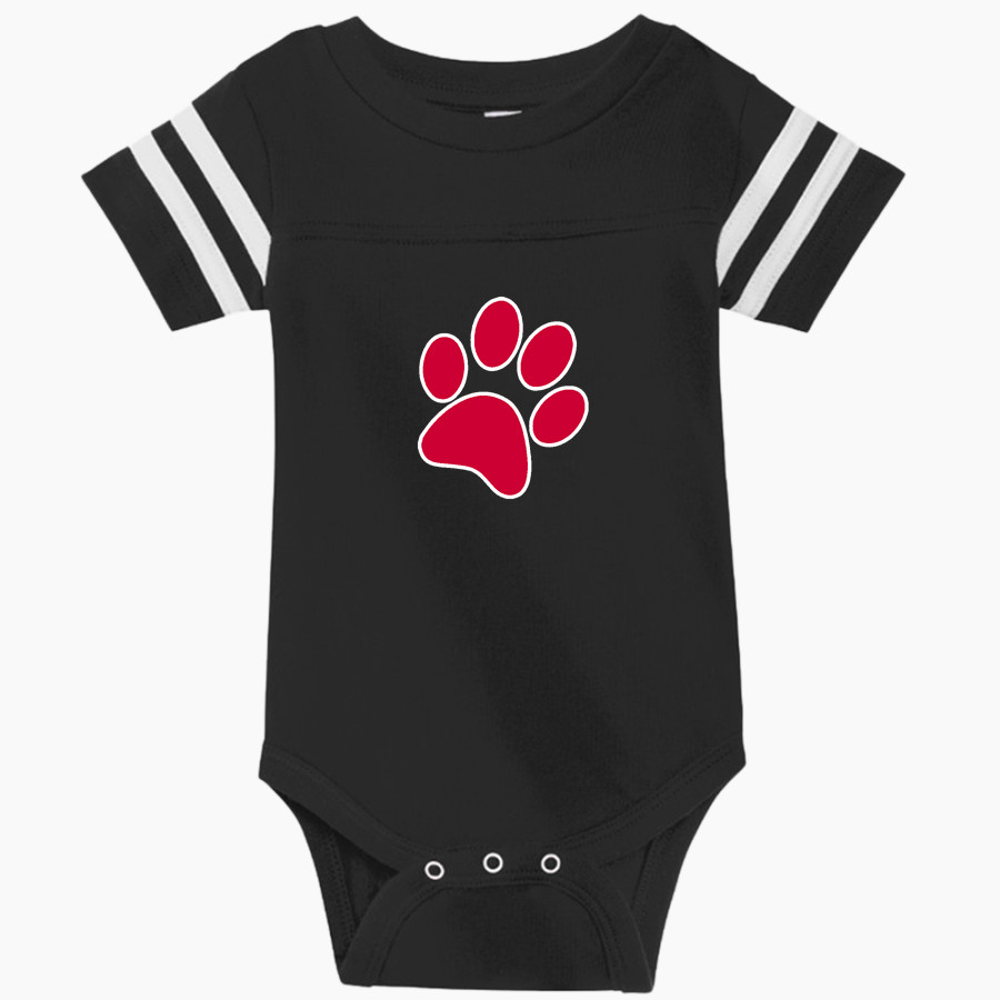 CROW HIGH SCHOOL Cougars Online Store Rabbit Skins Infant Football Fine Jersey Onesie
