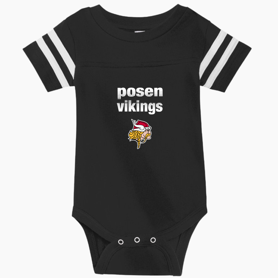 POSEN HIGH SCHOOL VIKINGS <span class="pdp-name-mascot">POSEN VIKINGS</span> Rabbit Skins Infant Football Fine Jersey Onesie