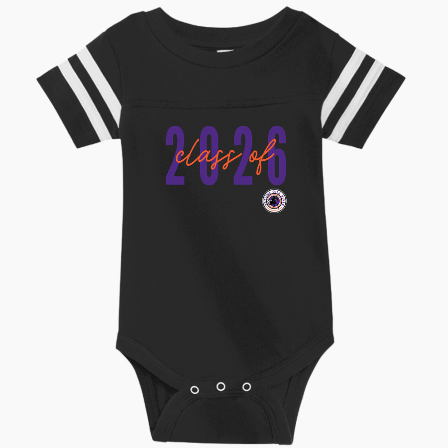 Skyline Gila River Mustangs <span class="pdp-name-mascot">Skyline Mustangs</span> Rabbit Skins Infant Football Fine Jersey Onesie