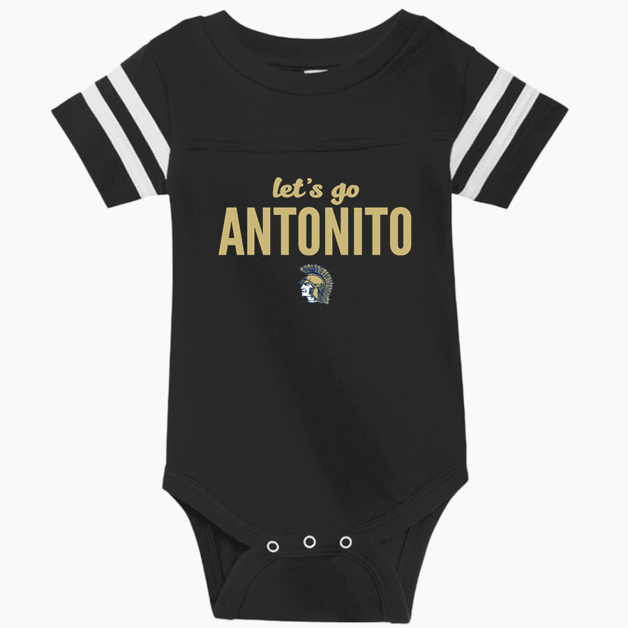 Antonito Trojans <span class="pdp-name-mascot">South Conejos Antonito Trojans</span> Rabbit Skins Infant Football Fine Jersey Onesie