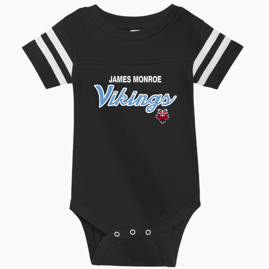 JAMES MONROE HIGH SCHOOL VIKINGS Rabbit Skins Infant Football Fine Jersey Onesie