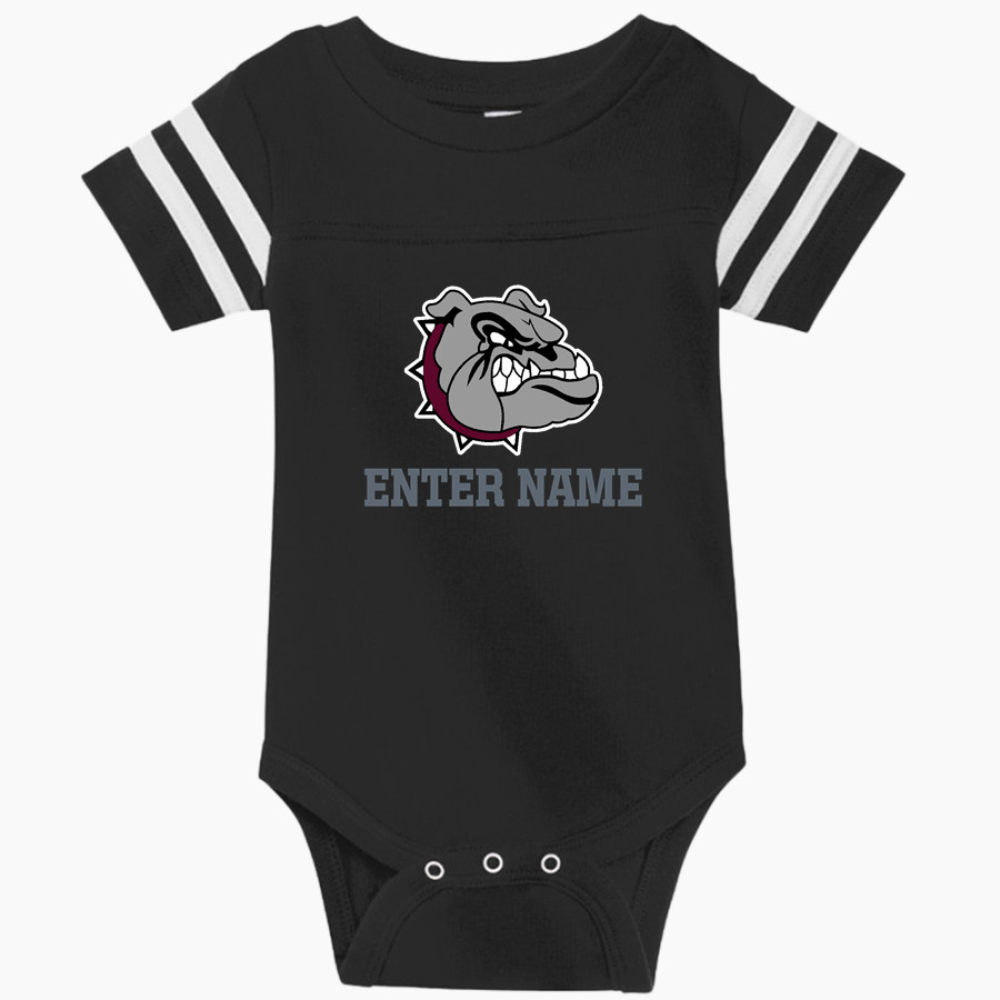 EDMOND MEMORIAL HIGH SCHOOL BULLDOGS <span class="pdp-name-mascot">EDMOND MEMORIAL BULLDOGS</span> Rabbit Skins Infant Football Fine Jersey Onesie