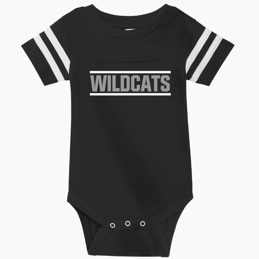 WILSONVILLE HIGH SCHOOL WILDCATS <span class="pdp-name-mascot">WILSONVILLE WILDCATS</span> Rabbit Skins Infant Football Fine Jersey Onesie