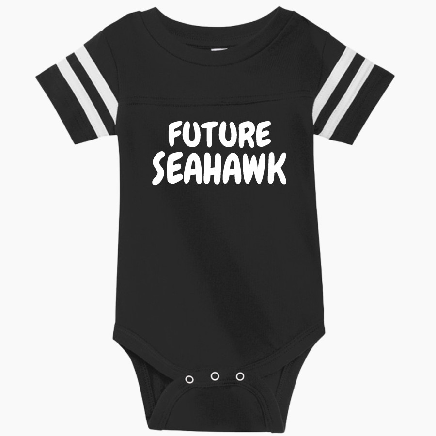 Cape Cod Academy Seahawks Rabbit Skins Infant Football Fine Jersey Onesie