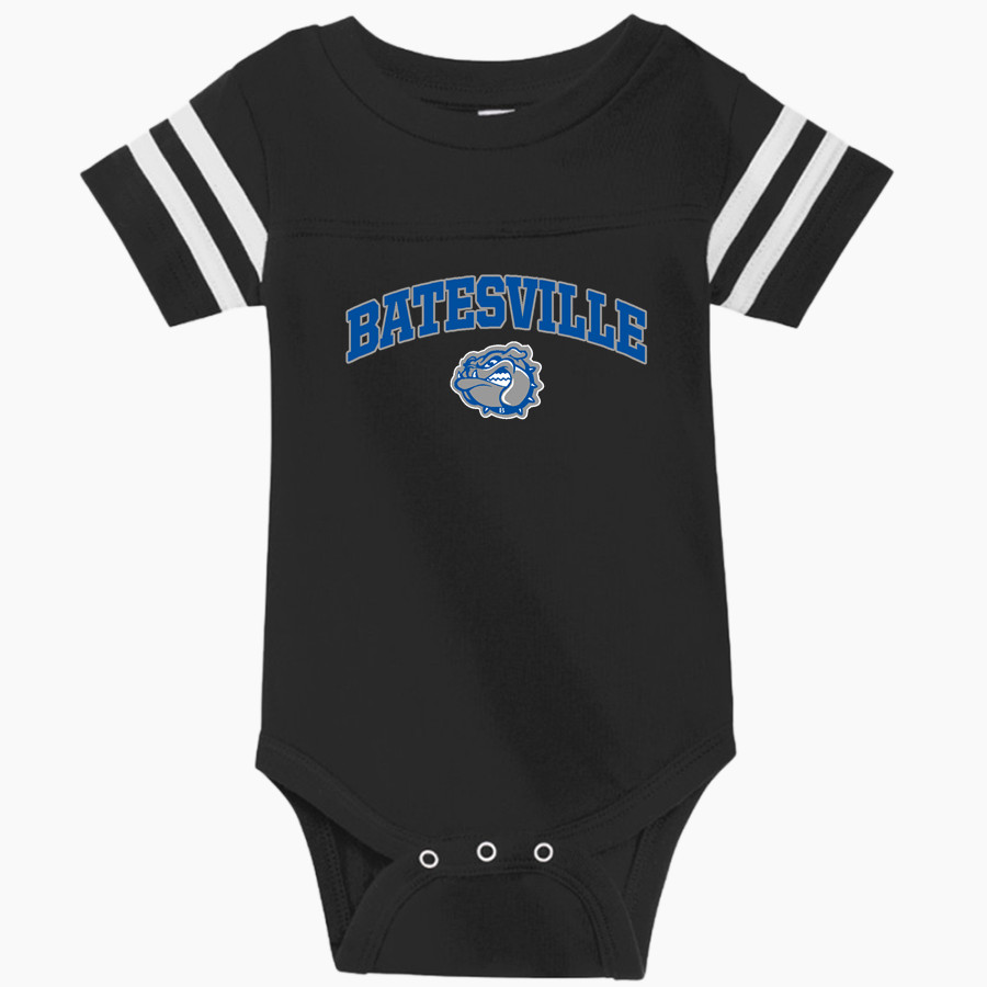 BATESVILLE HIGH SCHOOL BULLDOGS Rabbit Skins Infant Football Fine Jersey Onesie