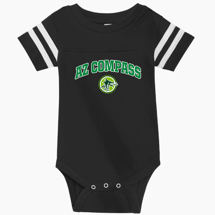 AZ Compass DRAGONS Rabbit Skins Infant Football Fine Jersey Onesie