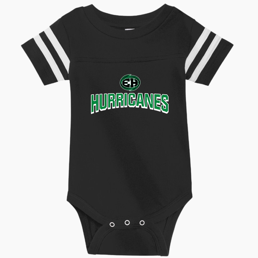 East Hamilton Hurricanes <span class="pdp-name-mascot">East Hamilton Hurricanes</span> Rabbit Skins Infant Football Fine Jersey Onesie