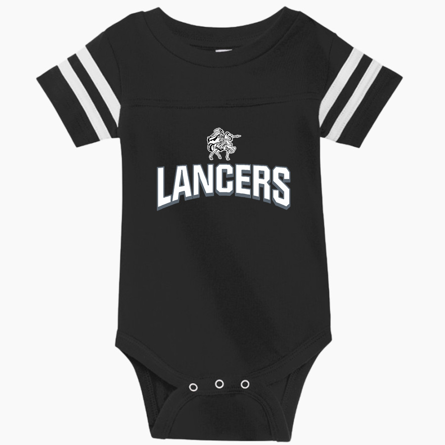 LONGMEADOW HIGH SCHOOL LANCERS <span class="pdp-name-mascot">LONGMEADOW LANCERS</span> Rabbit Skins Infant Football Fine Jersey Onesie