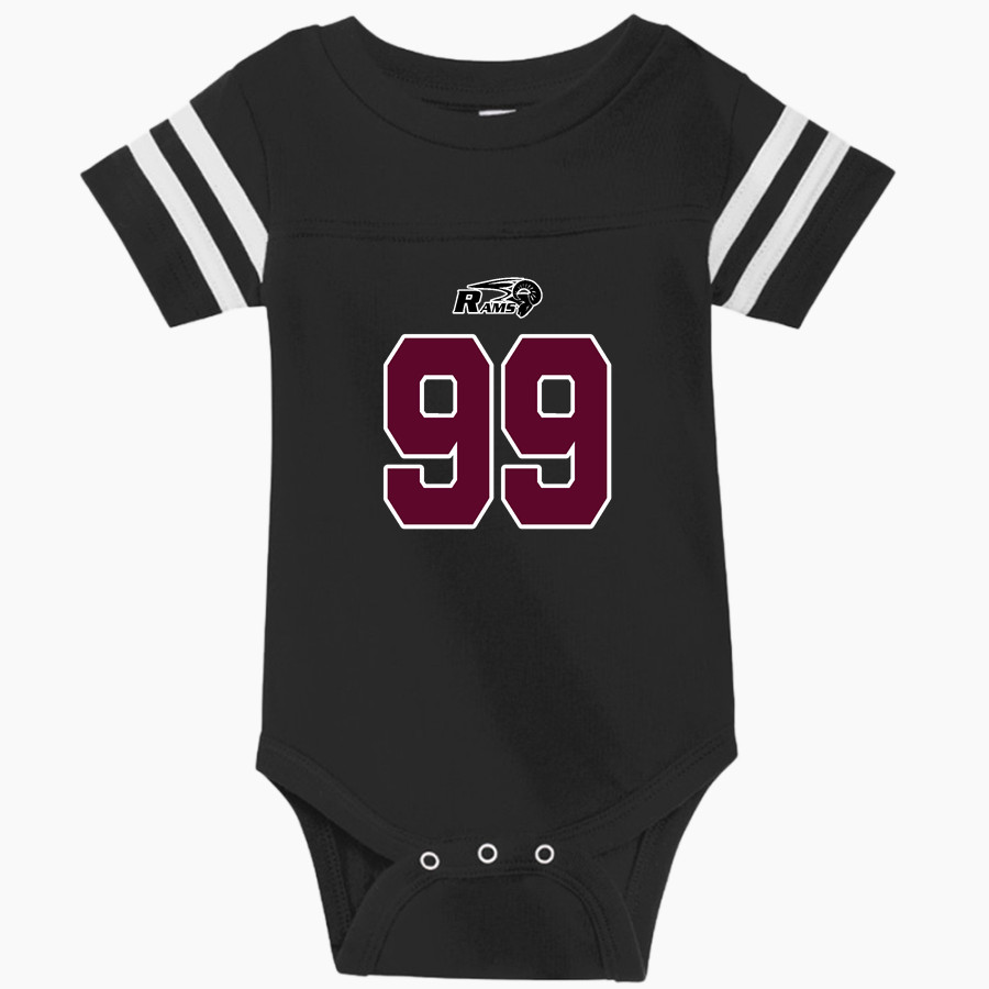 SOUTHWEST LEADERSHIP ACADEMY RAMS Rabbit Skins Infant Football Fine Jersey Onesie