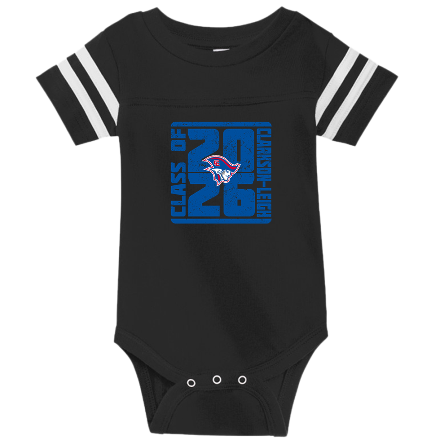 Clarkson-Leigh Patriots <span class="pdp-name-mascot">Clarkson-Leigh Patriots</span> Rabbit Skins Infant Football Fine Jersey Onesie