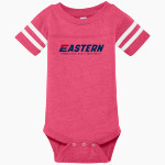 OFFICIAL ONLINE STORE OF EASTERN ATHLETICS <span class="pdp-name-mascot">Eastern Connecticut Warriors</span> Rabbit Skins Infant Football Fine Jersey Onesie Front Thumbnail
