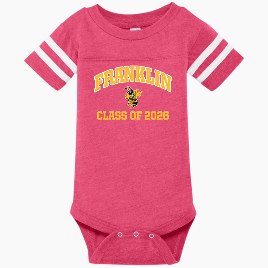 Franklin Yellowjackets <span class="pdp-name-mascot">Franklin Yellowjackets</span> Rabbit Skins Infant Football Fine Jersey Onesie