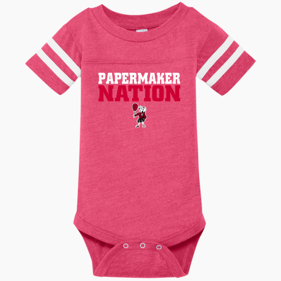 CAMAS PAPERMAKERS The Official Online Store <span class="pdp-name-mascot">CAMAS PAPERMAKERS</span> Rabbit Skins Infant Football Fine Jersey Onesie