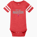 MADISON HIGH SCHOOL PATRIOTS <span class="pdp-name-mascot">MADISON PATRIOTS</span> Rabbit Skins Infant Football Fine Jersey Onesie Front Thumbnail