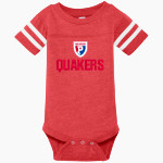 Plainfield Quakers <span class="pdp-name-mascot">Plainfield Quakers</span> Rabbit Skins Infant Football Fine Jersey Onesie Front Thumbnail