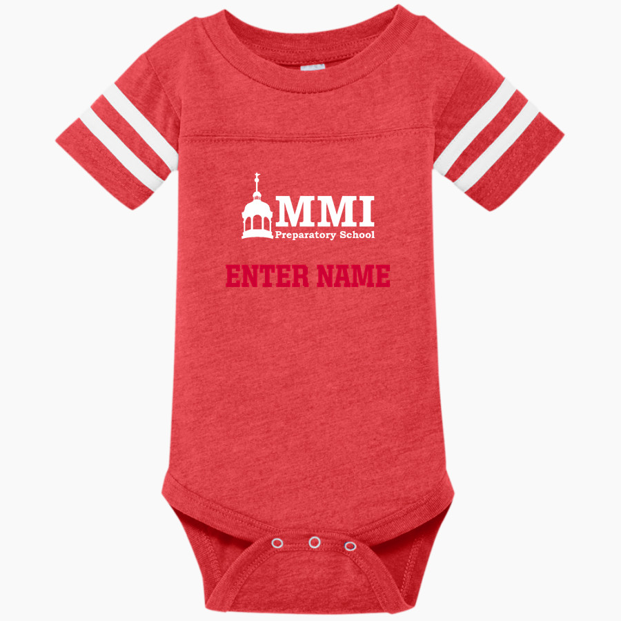 MMI PREPARATORY SCHOOL PREPPERS <span class="pdp-name-mascot">MMI PREPARATORY PREPPERS</span> Rabbit Skins Infant Football Fine Jersey Onesie