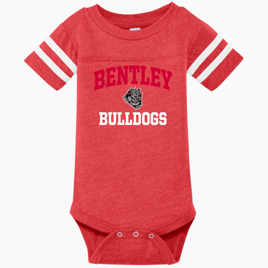 BENTLEY SENIOR HIGH SCHOOL BULLDOGS Rabbit Skins Infant Football Fine Jersey Onesie