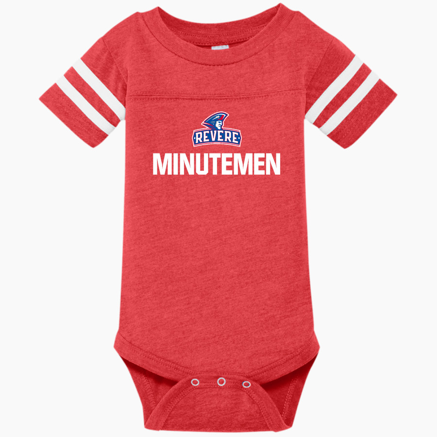 REVERE MINUTEMEN ONLINE STORE Rabbit Skins Infant Football Fine Jersey Onesie