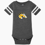 Breck Mustangs Rabbit Skins Infant Football Fine Jersey Onesie Front Thumbnail