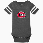 St. Cloud State University The Official Online Store <span class="pdp-name-mascot">St. Cloud State Huskies</span> Rabbit Skins Infant Football Fine Jersey Onesie Front Thumbnail